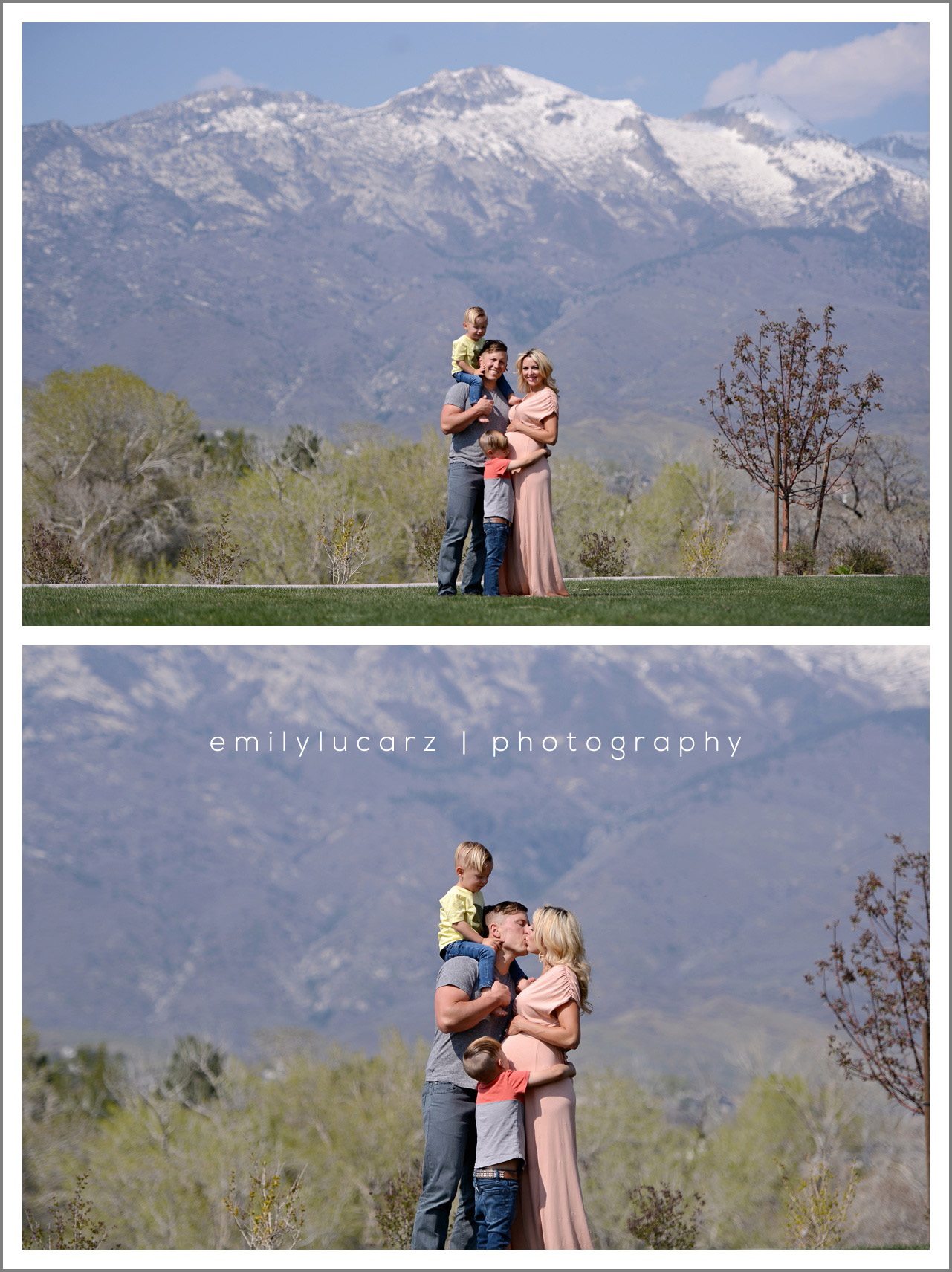 mountains and maternity photo idea