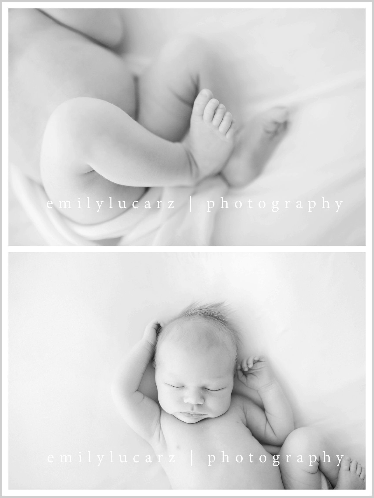 black and white newborn