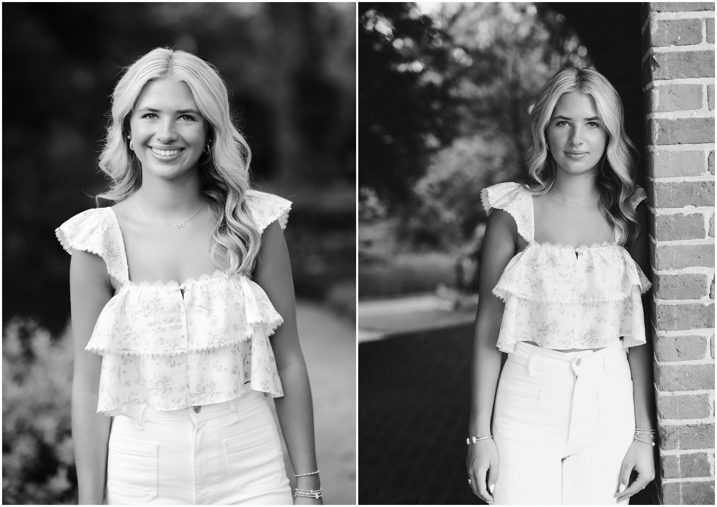 black and white female photo