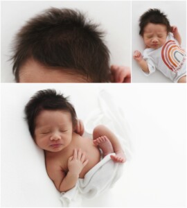 newborn with hair