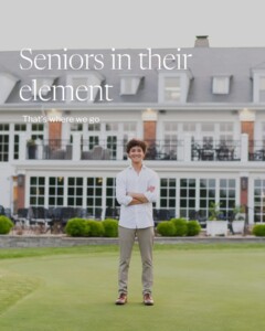 Senior guy photo session on a golf course with a St. Louis senior photographer