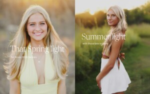 Summer senior photos in golden light by a St. Louis senior photographer